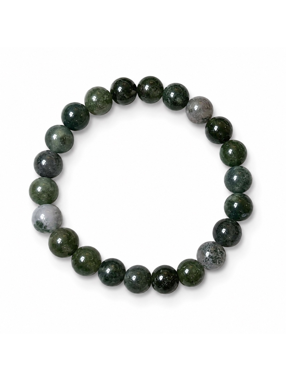Moss Agate Stretch Bracelet